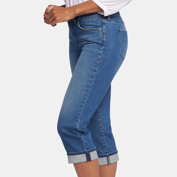 NYDJ Blue Cropped capris Jeans with Stretch sz 4 - Picture 6 of 13